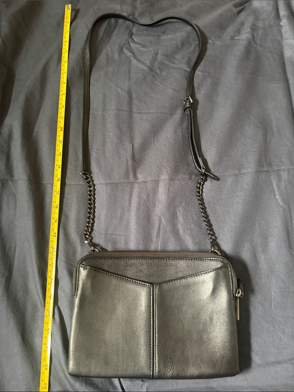 BCBG Max Azria Black Leather Crossbody Bag